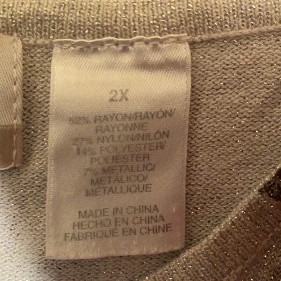 Alfred Dunner Metallic Sweater - Picture 3 of 4